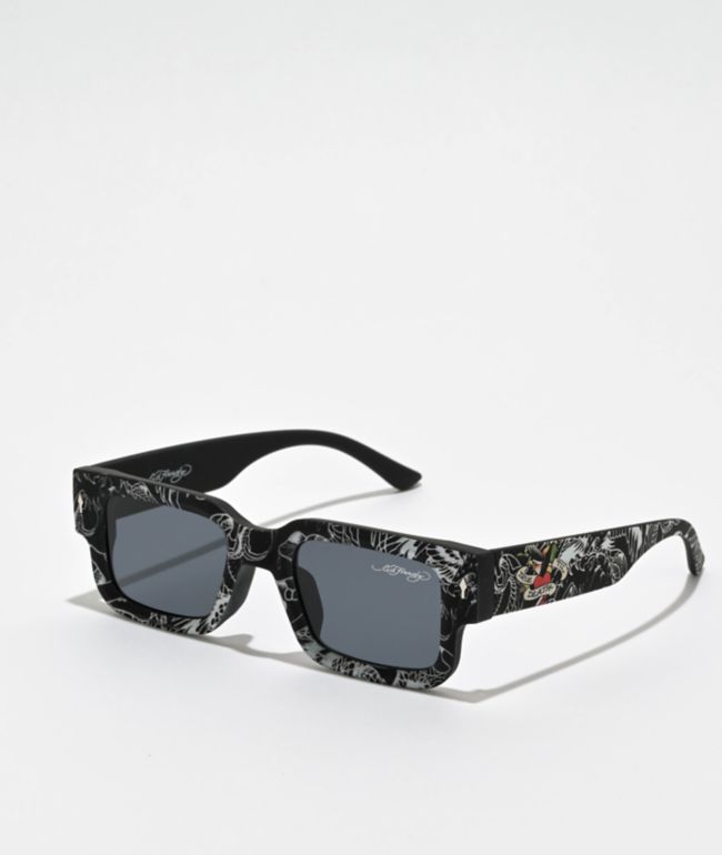 Ed Hardy Camouflage Black Square Sunglasses - Ed Hardy