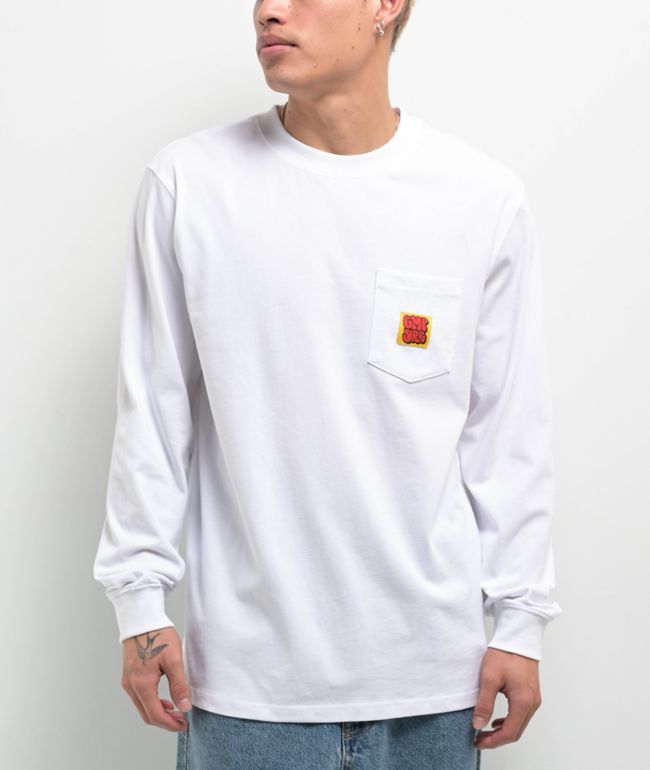 Empyre Hammer Time White Long Sleeve Pocket T-Shirt - Empyre