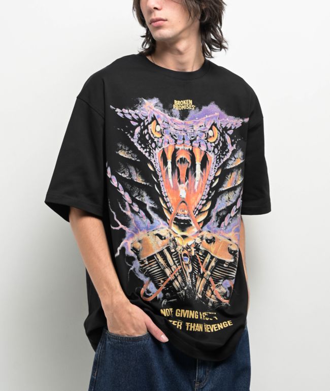 Ed Hardy Panther Snake Vintage 半袖 Tシャツ Ed Hardy Panther Snake Vintage Black T-Shirt | Zumiez