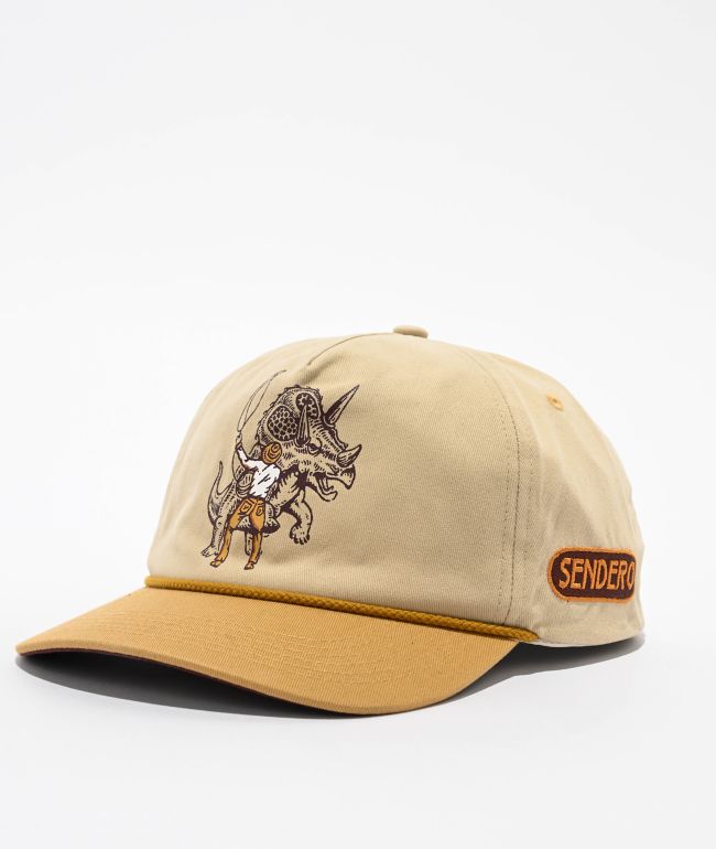 Sendero Triceratops Tan Snapback Hat - Sendero Provisions