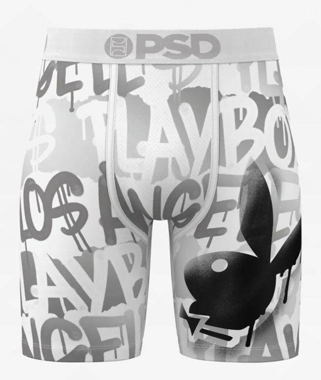 PSD x Playboy Silver Spray Boxer Briefs - PSD Underwear