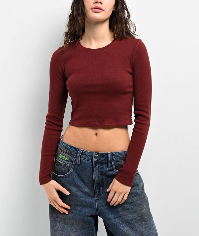 Zine Shiloh Andorra Long Sleeve Crop T-Shirt - Zine