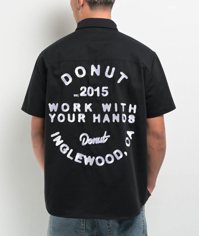 Donut Work With Your Hands Black Work Shirt - Donut