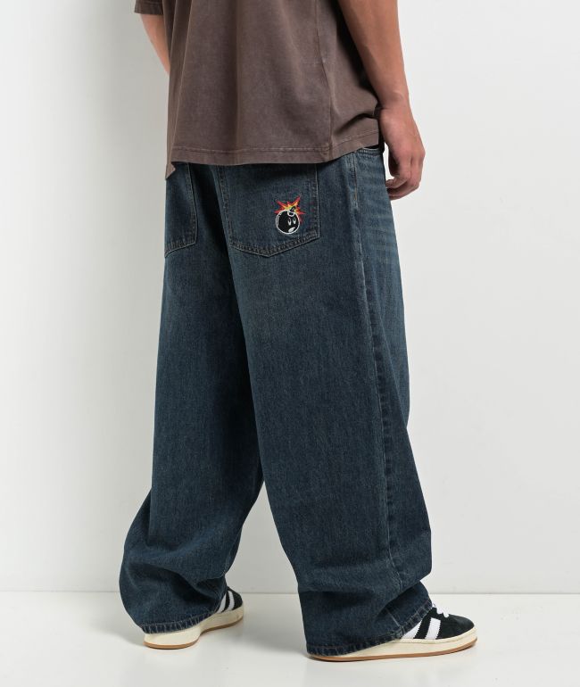 ★RAIVE★ Stripe Washing Denim Pants in Black VJ3AL38410 ☆RAIVE☆ Stripe Washing Denim Pants in Black VJ3AL38410