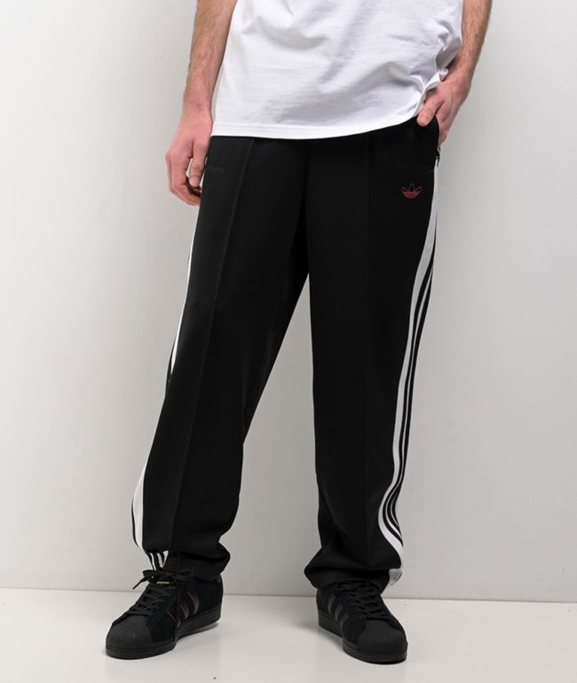 Nike Pants XL Black White Stripe Windbreaker Track Baggy Y2K