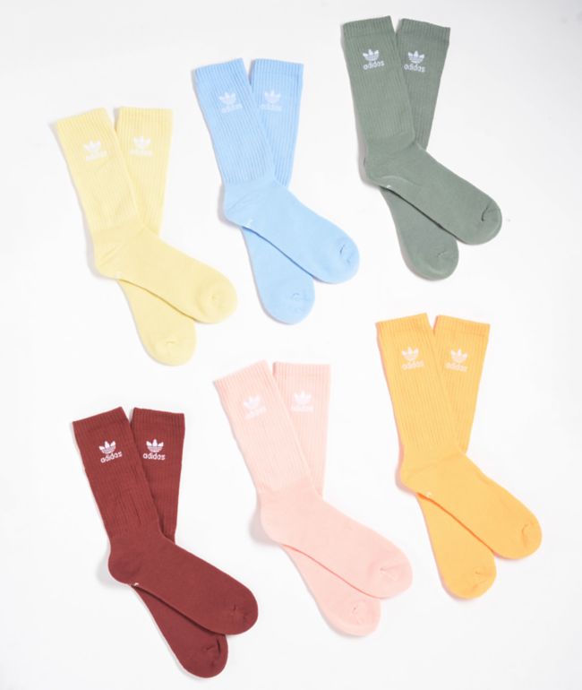 adidas Originals Pastel 6-Pack Crew Socks - adidas