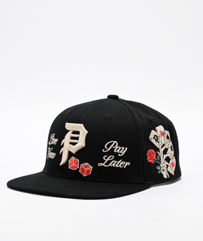 Primitive Double Up Black Snapback Hat