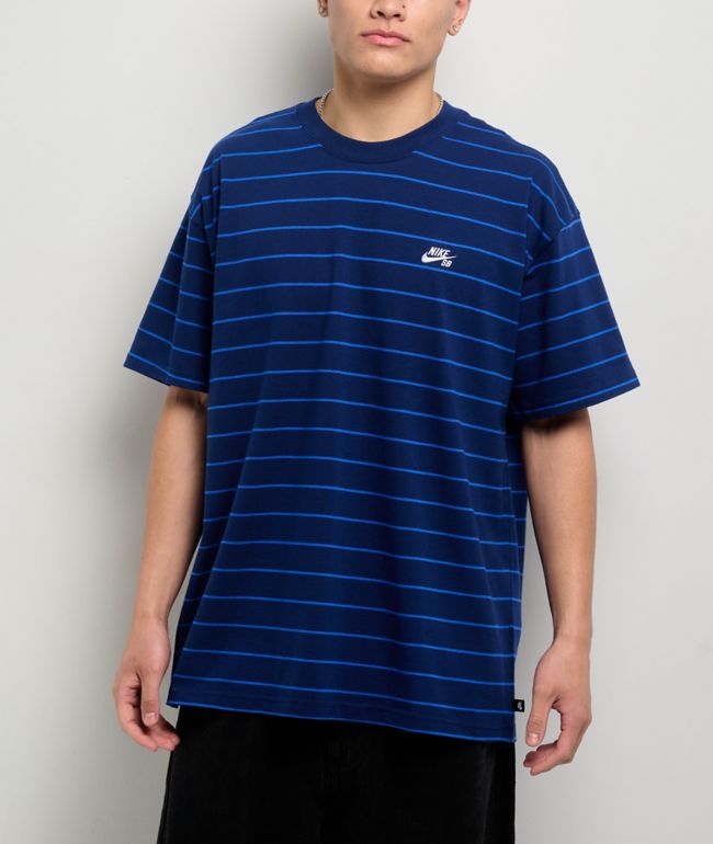 ☆adidas☆ 3S Pinstripe Tee Blue adidas Originals Women's Adicolor 3-Stripes Pinstripe T