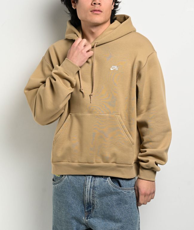 ★ナイキ SB New Logo Zip Hoodie パーカー 関税込★ Nike SB Logo Khaki & White Zip Hoodie | Zumiez