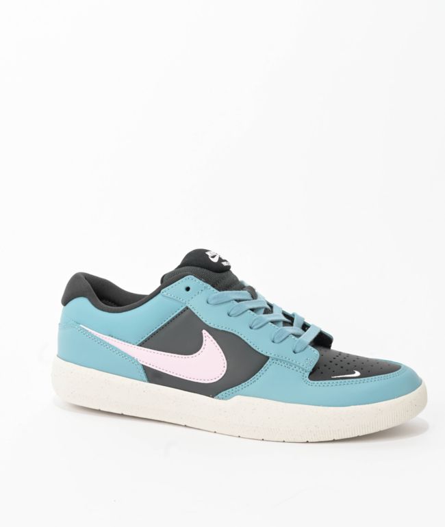 Nike SB Force 58 Denim Turquoise & Dark Smoke Grey Skate Shoes - Nike