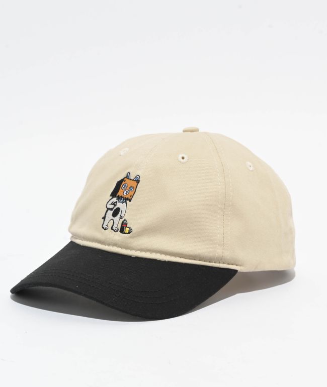 Empyre Bad Dog Beige & Black Strapback Hat - Empyre