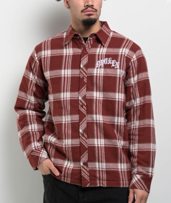 Broken Promises Antiquity Red Flannel Jacket - Broken Promises