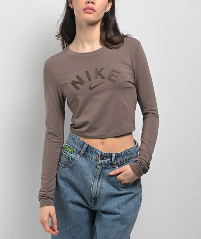 Nike Sportswear Chill Knit White Crop T-Shirt | Zumiez