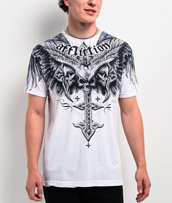 Affliction Death Eyes White T-Shirt