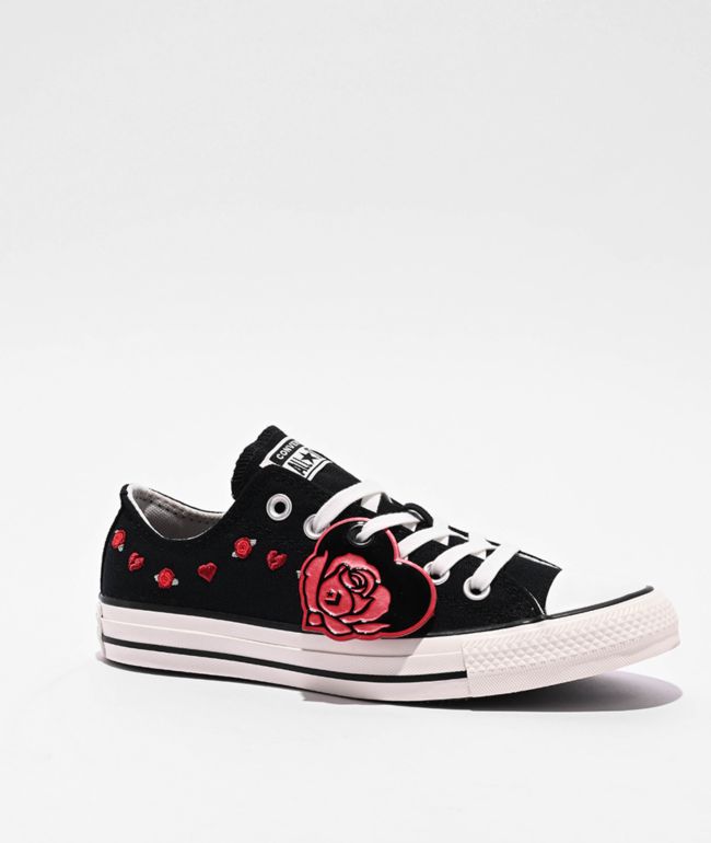 Converse Chuck Taylor All Star Valentine's Day Black, Red, & Egret Shoes - Converse