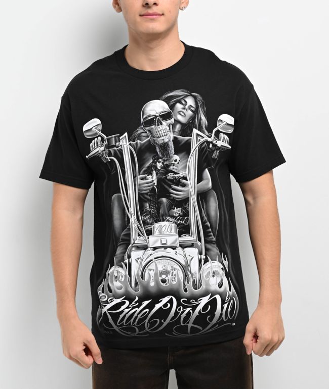 DGA Ride Or Die My Old Lady Black T-Shirt - DGA