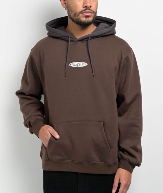 WKND Fishbone Emblem Brown & Black Hoodie - WKND Skateboards