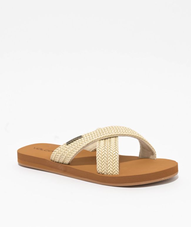 Volcom Double Cross Cream Sandals - Volcom