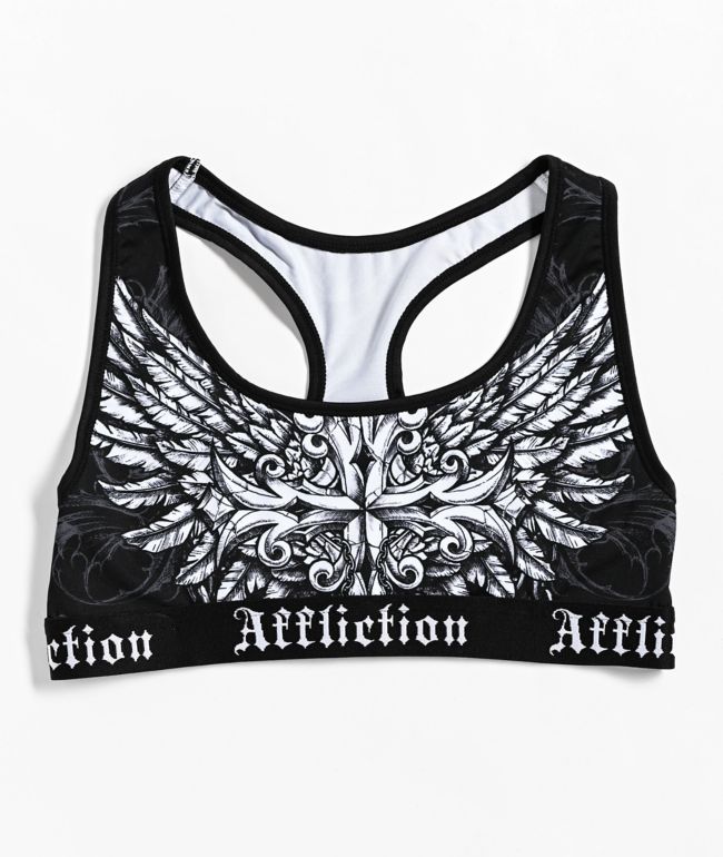 Affliction Empower Black & White Boyshort Underwear