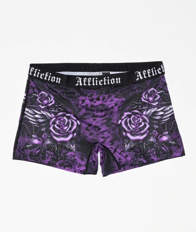 Affliction Carbon Purple Boyshort Underwear - Affliction