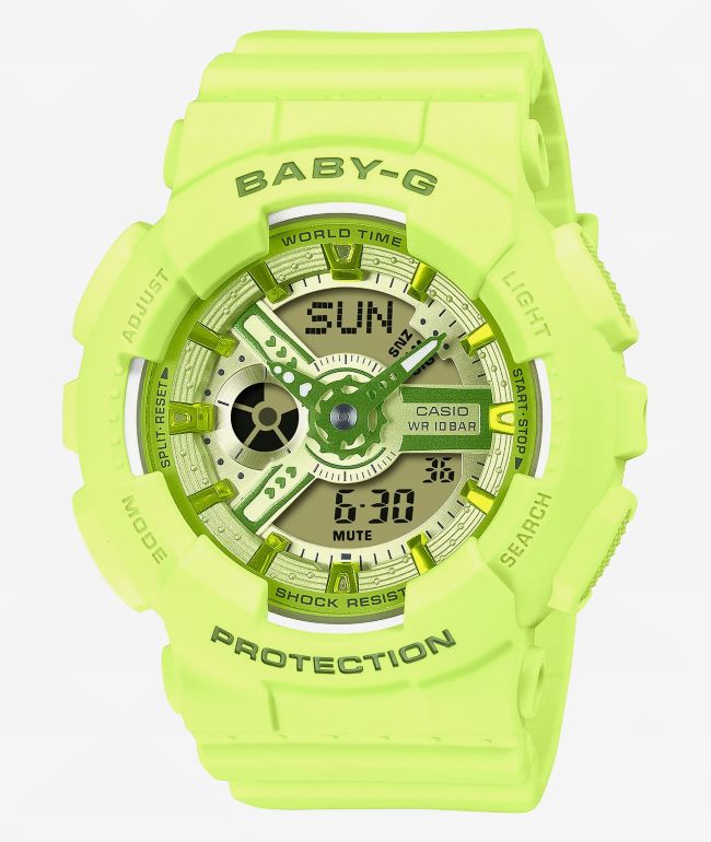 G-Shock Baby-G BA110YK-3A Green Analog & Digital Watch - G-Shock