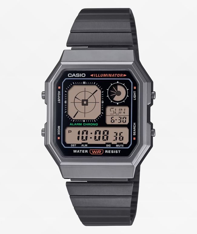 Casio A130WEGG-1AVT Vintage Black Analog & Digital Watch - Casio