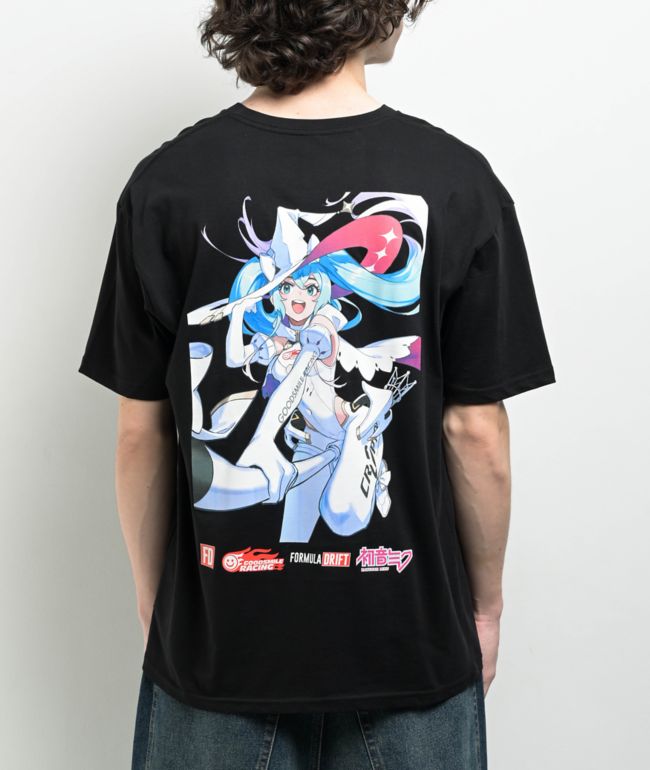 Formula DRIFT x Good Smile Racing Kanji Black T-Shirt | Zumiez