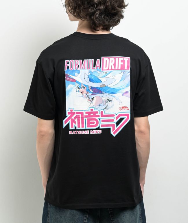 Formula DRIFT x Good Smile Racing Kanji Black T-Shirt - Formula Drift