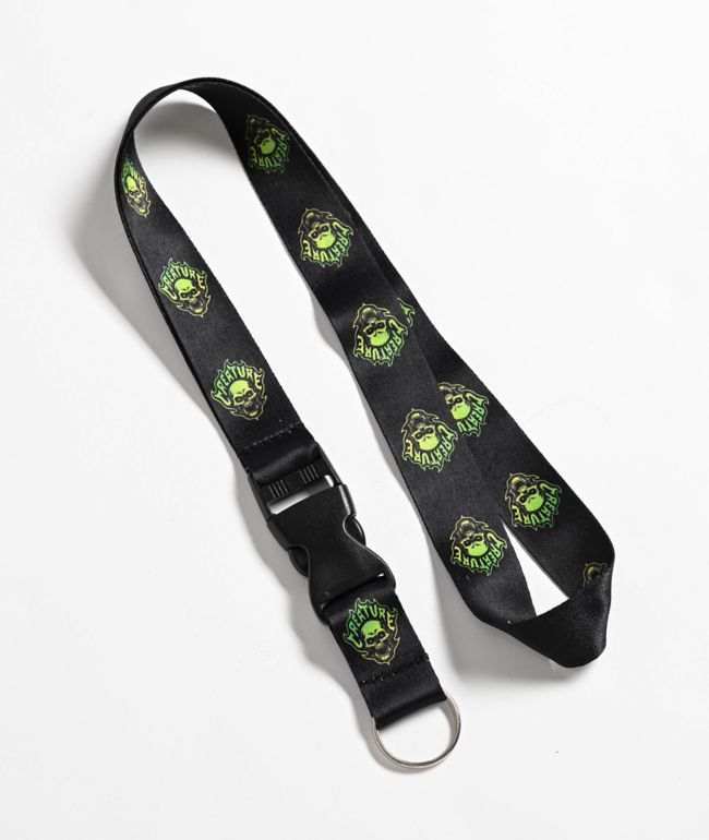 Creature Bonehead Flame Black Lanyard - Creature