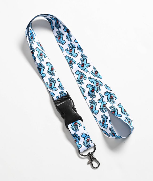Santa Cruz Screaming Hand White Lanyard - Santa Cruz Skate