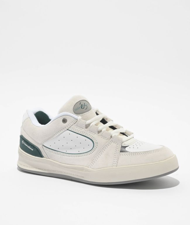 eS Accel Fit White & Teal Skate Shoes - eS