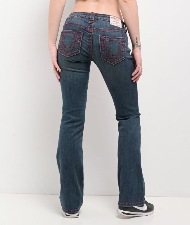 True Religion Becca Big T Twilight Indigo Mid Rise Bootcut Jeans - True Religion
