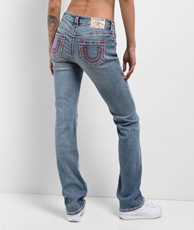 True Religion Billie Super T Peak Spot Mid Rise Jeans - True Religion