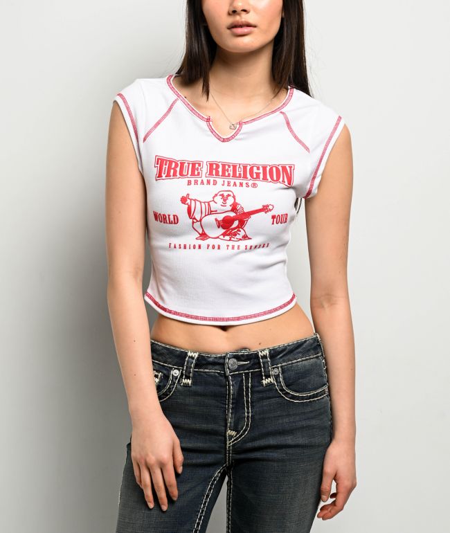 Tシャツ・カットソー Y/PROJECT Woman T-Shirt White 104TO004 OPTICWHITE Y/Projectアウトレット：Tシャツ レディース - ホワイト