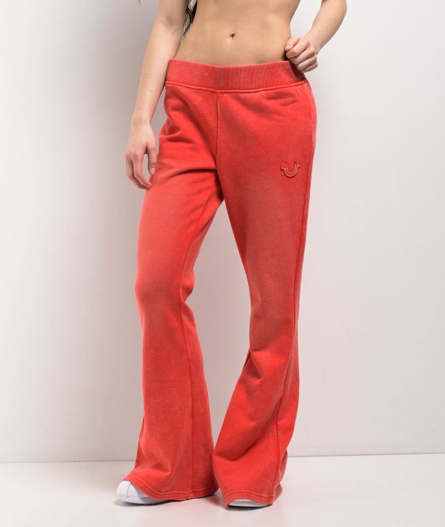 True Religion Joeyフレアスウェットパンツ　素人直しあり True Religion Joey Terry Scarlet Flare Sweatpants | Zumiez
