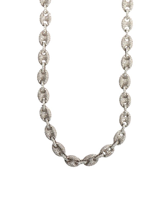 送税込【King Ice】12mm ICED MIAMI CUBAN CHOKER CHAIN ☆(2色) 送税込【King Ice】12mm ICED MIAMI CUBAN CHOKER CHAIN ☆(2色)