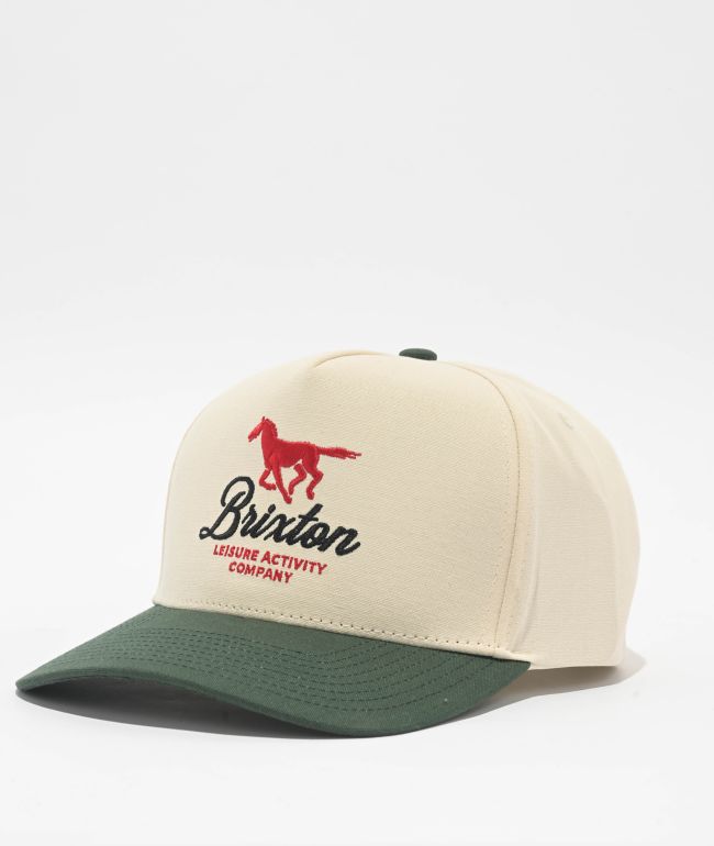 Brixton Leisure Activity Netplus Pine Needle & Whitecap Snapback Hat - Brixton