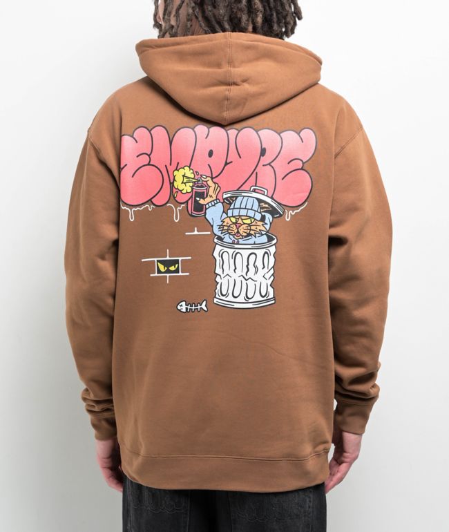 Ed Hardy Panther Tiger Brown Hoodie | Zumiez