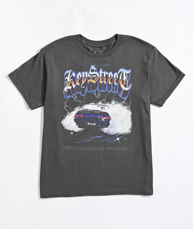 Key Street Kids Wheels Grey Wash T-Shirt | Zumiez
