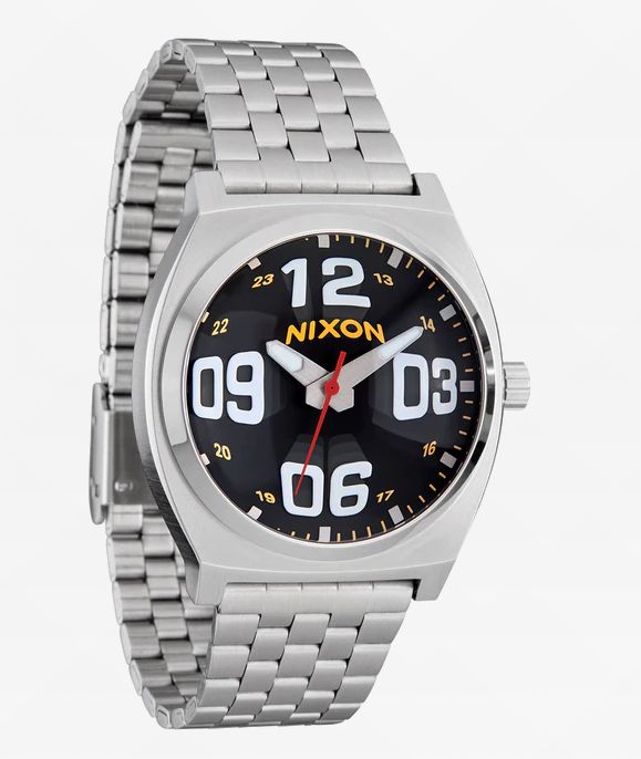 Time Teller Fisheye Silver & Black Analog Watch - Nixon Watches