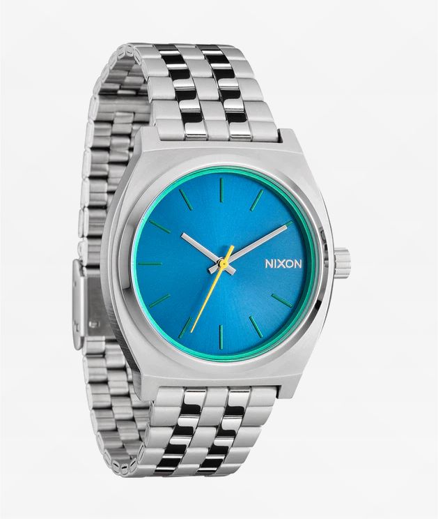Nixon Stinger 44 Silver, Byron Blue, & Green Analog Watch Nixon Stinger 44 Silver, Byron Blue, & Green Analog Watch