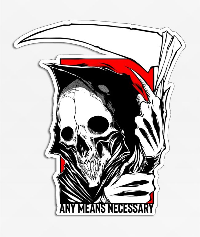 Any Means Necessary Reaper Sticker - Any Means Necessary