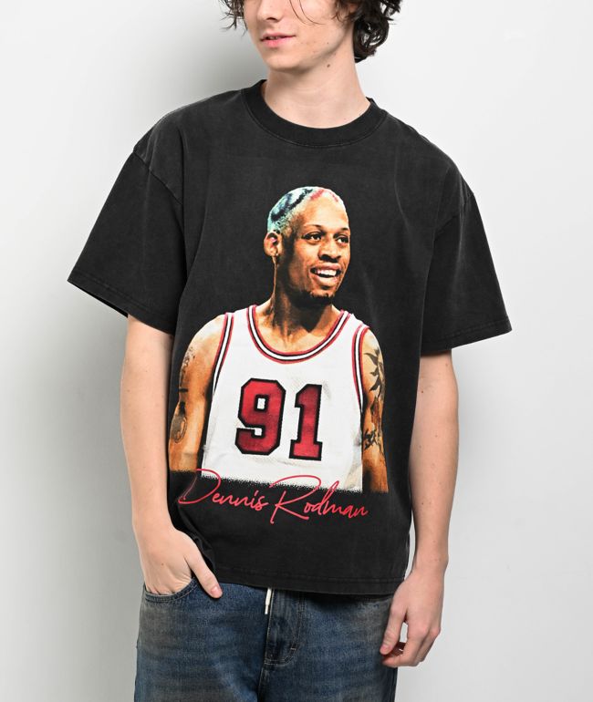 Rodman Apparel Vintage Photo Black T-Shirt - Rodman