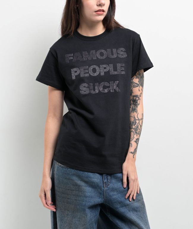 Famous Stars & Straps Famous People Suck Black T-Shirt - Famous Stars & Straps