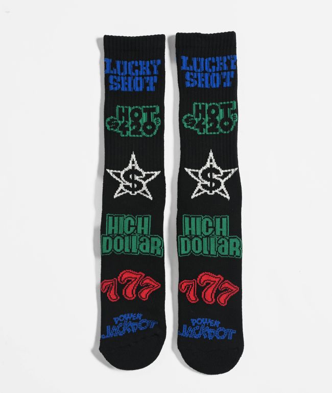 HUF Lucky Black Crew Socks - HUF
