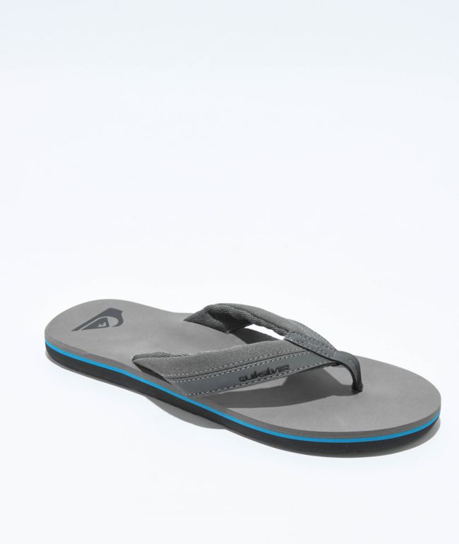 Quiksilver Makaha Solid Dark Grey Sandals - Quiksilver