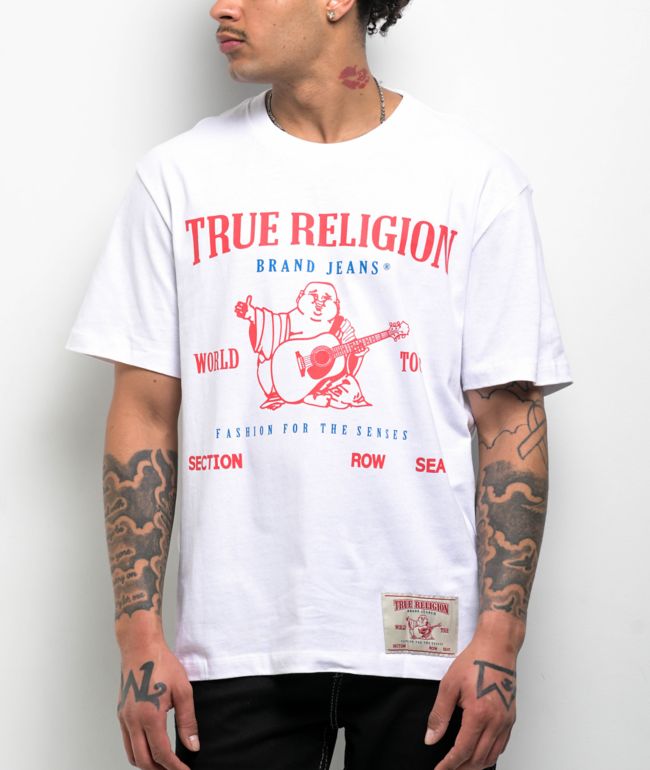 Tシャツ・カットソー True Religion TR O.G T-Shirt White/Black True Religion TR O.G T-Shirt White/Black (TRUE RELIGION/T