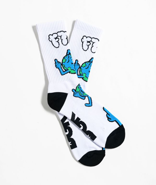 DGK Discord White Crew Socks - DGK