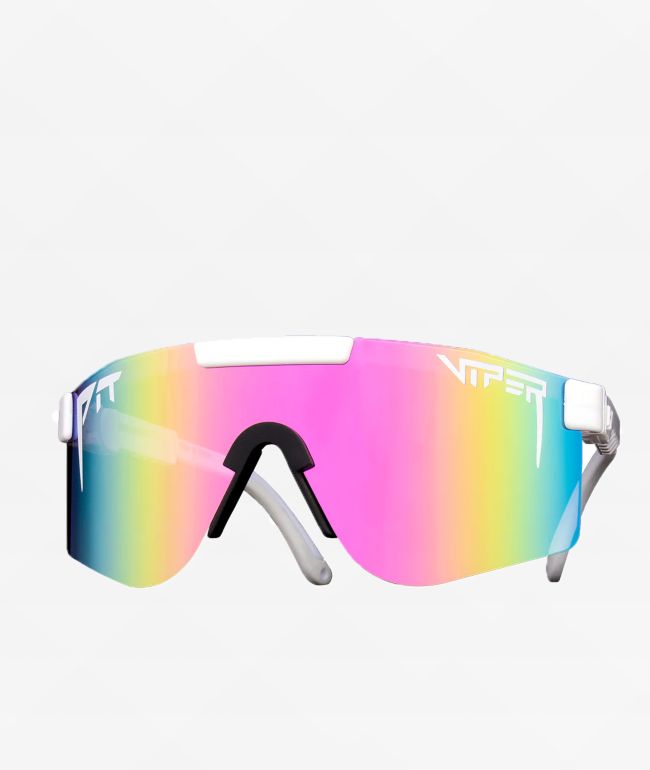 Pit Viper The Miami Nights Single Wide White & Pink Fade Sunglasses - Pit Viper