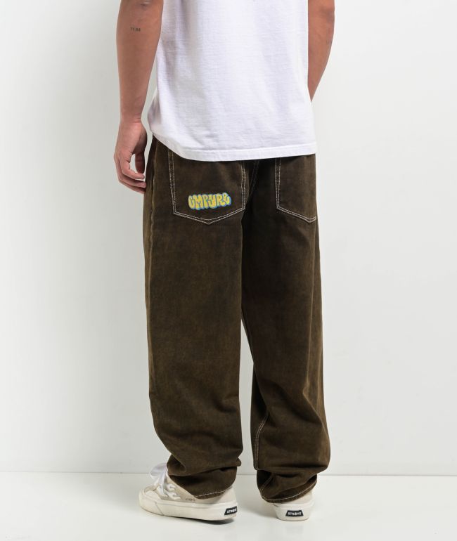 Empyre Brown Wash Ultra Loose Skate Jeans - Empyre